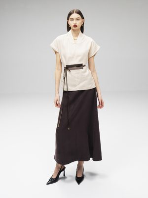 Top and skirt with belt